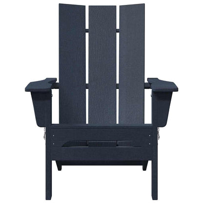 Folding Adirondack Chair Navy Blue 80.5 x 74.5 x 92 cm HDPE