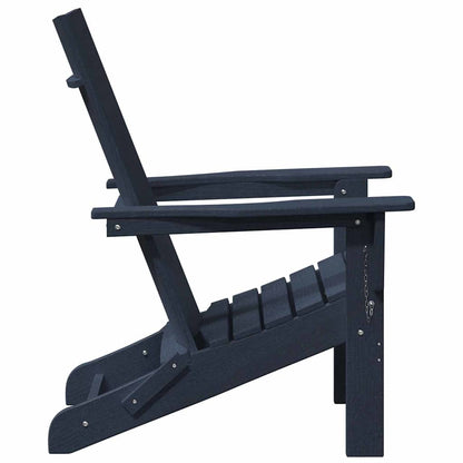 Folding Adirondack Chair Navy Blue 80.5 x 74.5 x 92 cm HDPE