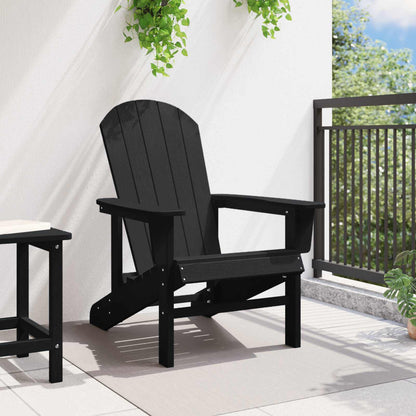 Adirondack Chair Black 82 x 74 x 92 cm HDPE