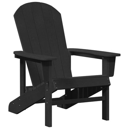 Adirondack Chair Black 82 x 74 x 92 cm HDPE