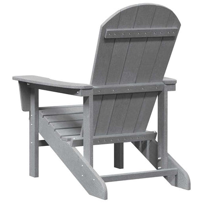 Adirondack Chair Light Grey 82 x 74 x 92 cm HDPE