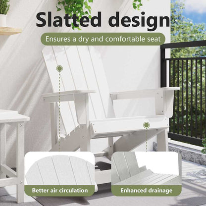 Adirondack Rocking Chair White 92 x 73.5 x 92 cm HDPE