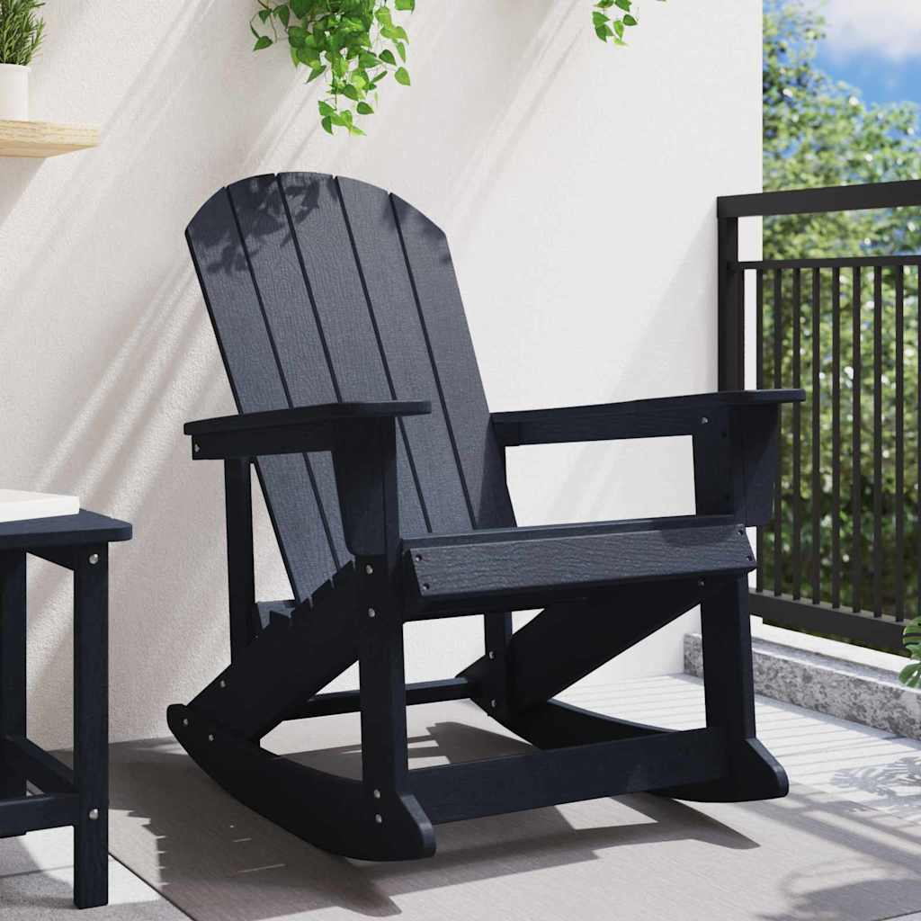 Adirondack Rocking Chair Navy Blue 92 x 73.5 x 92 cm HDPE