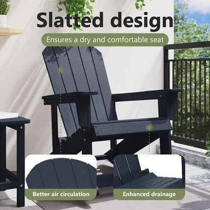 Adirondack Rocking Chair Navy Blue 92 x 73.5 x 92 cm HDPE