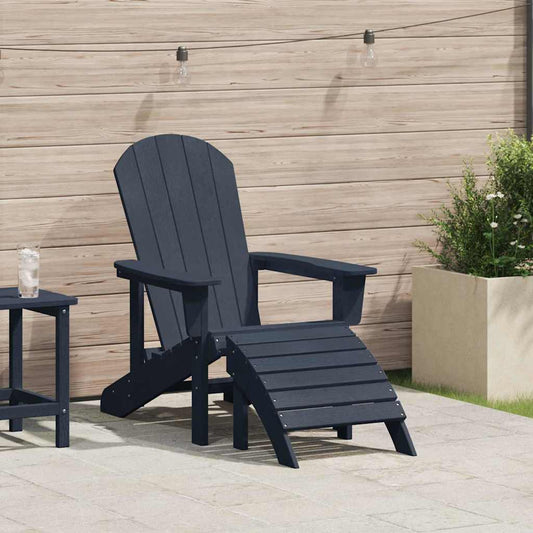 Adirondack Chair Navy Blue 82 x 74 x 92 cm HDPE