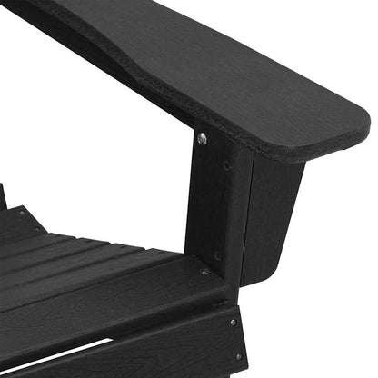 Adirondack Chair Black 82 x 74 x 92 cm HDPE
