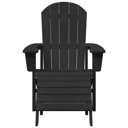 Adirondack Chair Black 82 x 74 x 92 cm HDPE