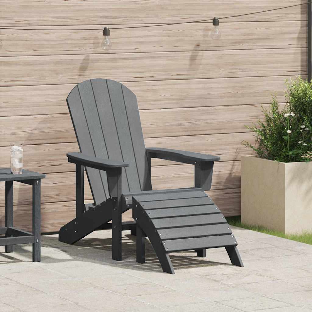 Adirondack Chair Light Grey 82 x 74 x 92 cm HDPE
