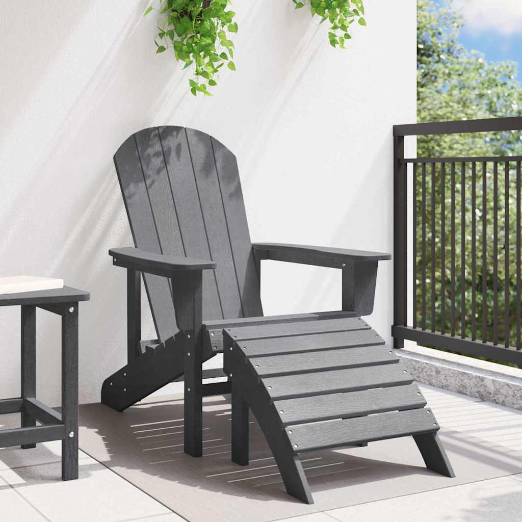 Adirondack Chair Light Grey 82 x 74 x 92 cm HDPE