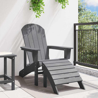 Adirondack Chair Light Grey 82 x 74 x 92 cm HDPE