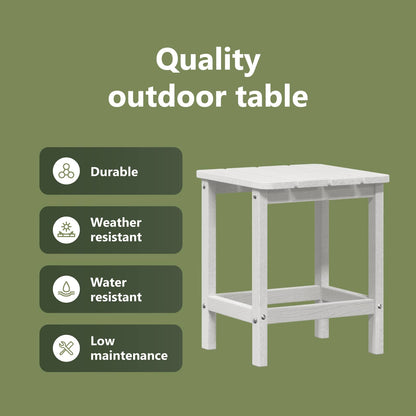 Side Table White 38 x 38 x 46 cm Polyethylene