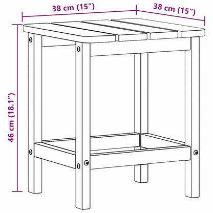 Side Table Black 38 x 38 x 46 cm Polyethylene
