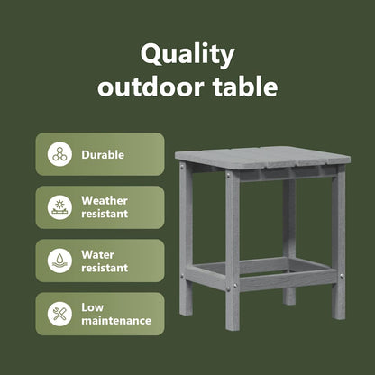 Side Table Light Grey 38 x 38 x 46 cm Polyethylene
