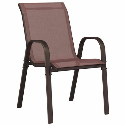 Garden Bistro Set 3 pcs Brown Steel
