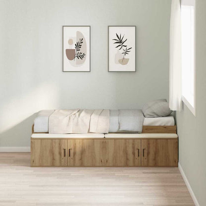 Bed Frame with Drawer Artisan Oak 100 x 200 cm Engineered Wood