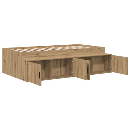 Bed Frame with Drawer Artisan Oak 100 x 200 cm Engineered Wood