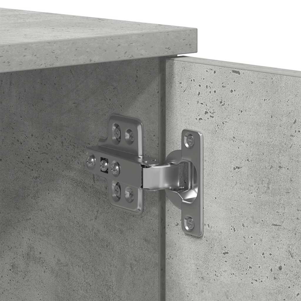 Bed Frame with Drawer Concrete Grey 90 x 200 cm Engineered Wood