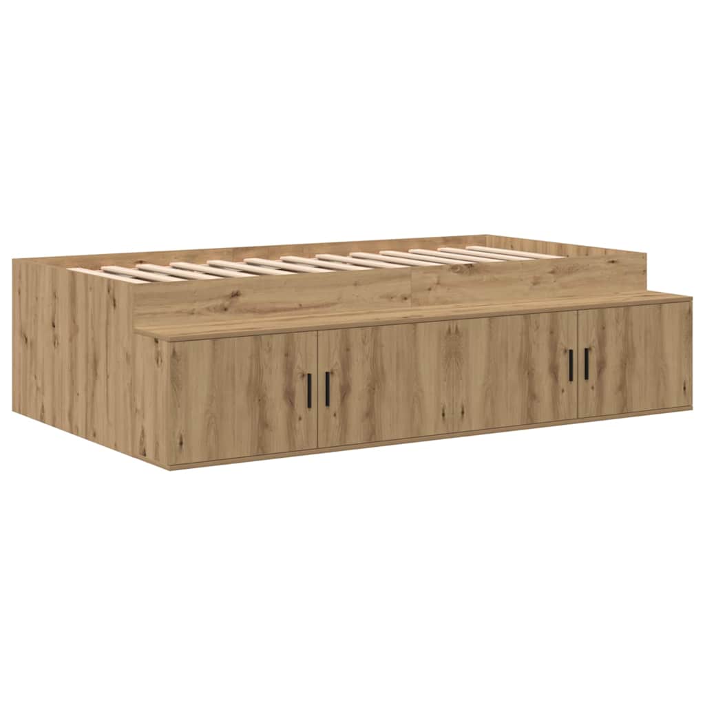 Bed Frame with Drawer Artisan Oak 90 x 200 cm Engineered Wood
