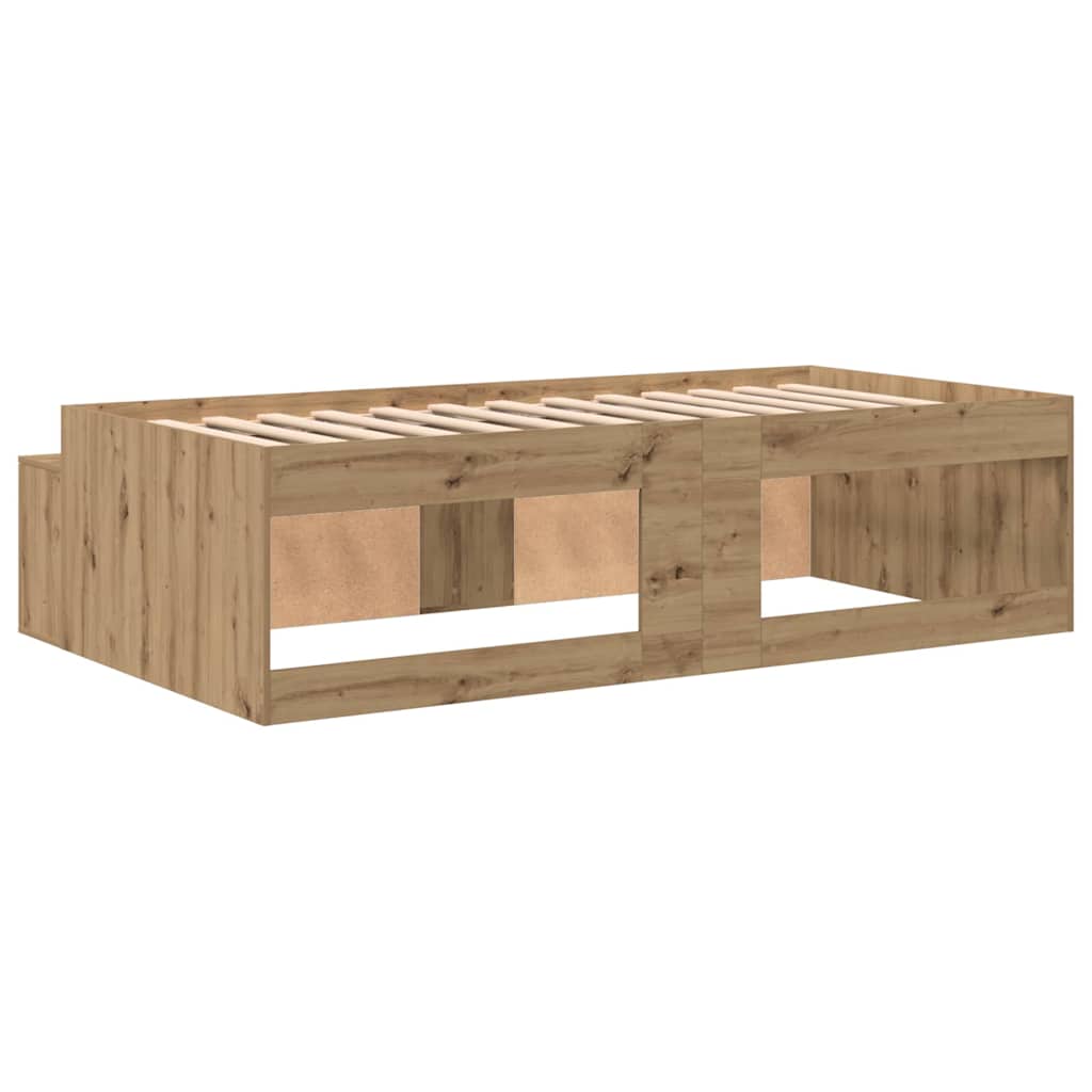 Bed Frame with Drawer Artisan Oak 90 x 200 cm Engineered Wood