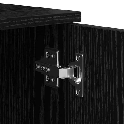 Bed Frame with Drawer Black Oak 80 x 200 cm Engineered Wood