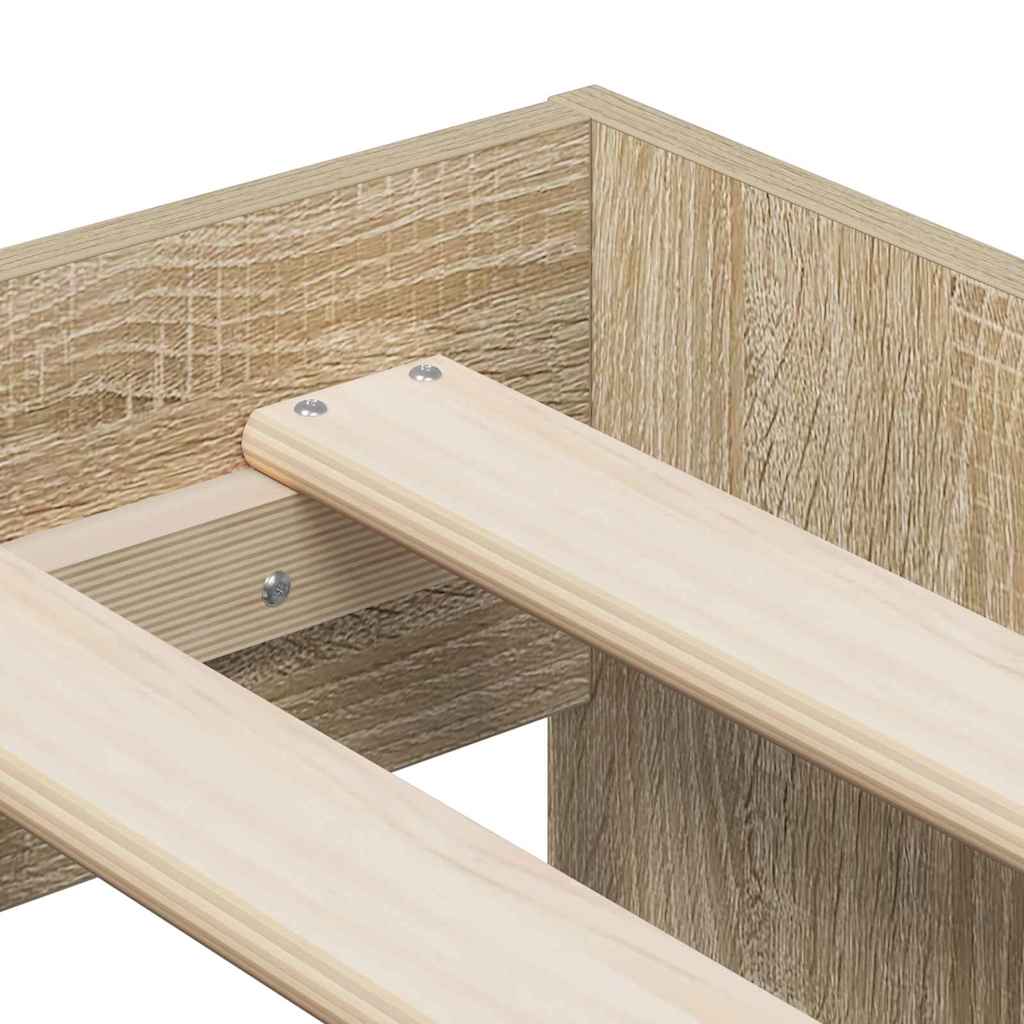 Bed Frame with Drawer Sonoma Oak 80 x 200 cm Engineered Wood