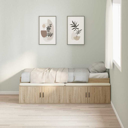Bed Frame with Drawer Sonoma Oak 80 x 200 cm Engineered Wood