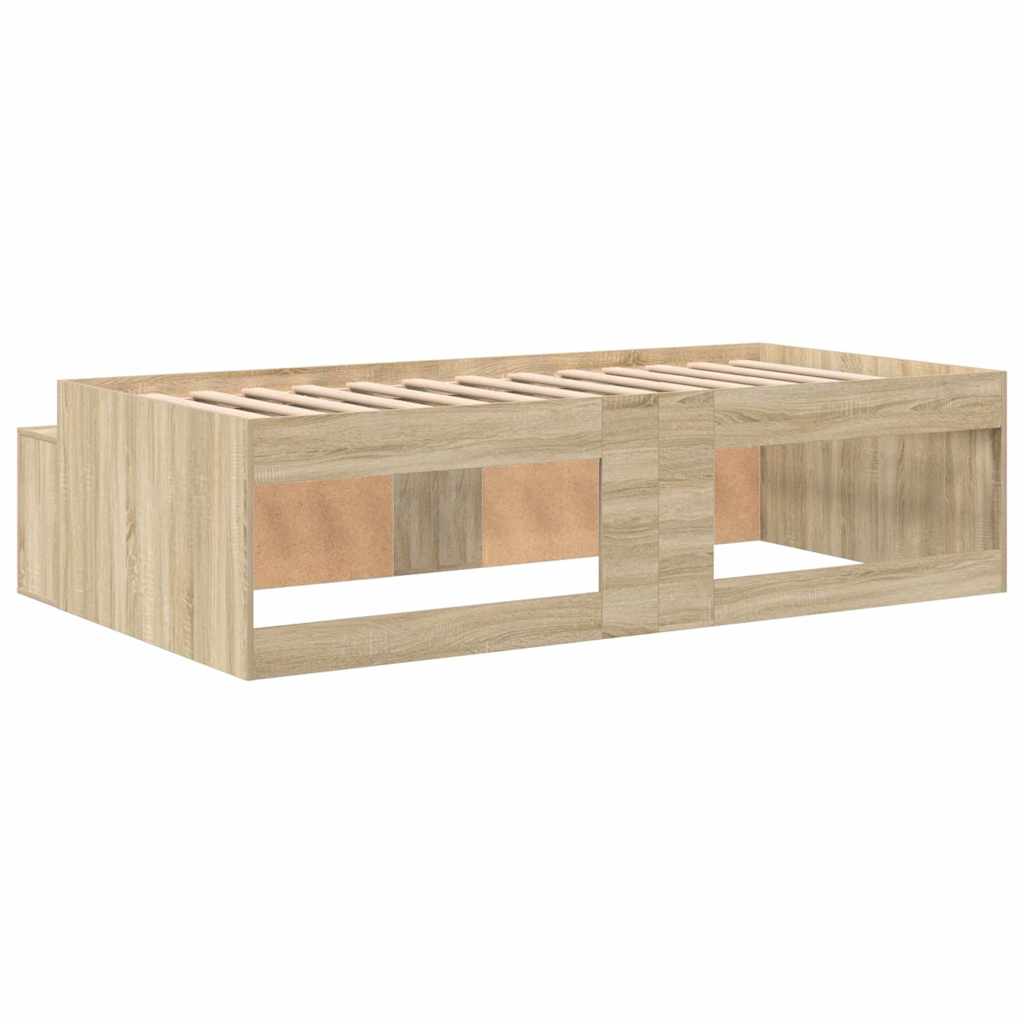Bed Frame with Drawer Sonoma Oak 80 x 200 cm Engineered Wood