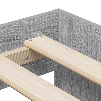 Bed Frame with Drawer Grey Sonoma 80 x 200 cm Engineered Wood