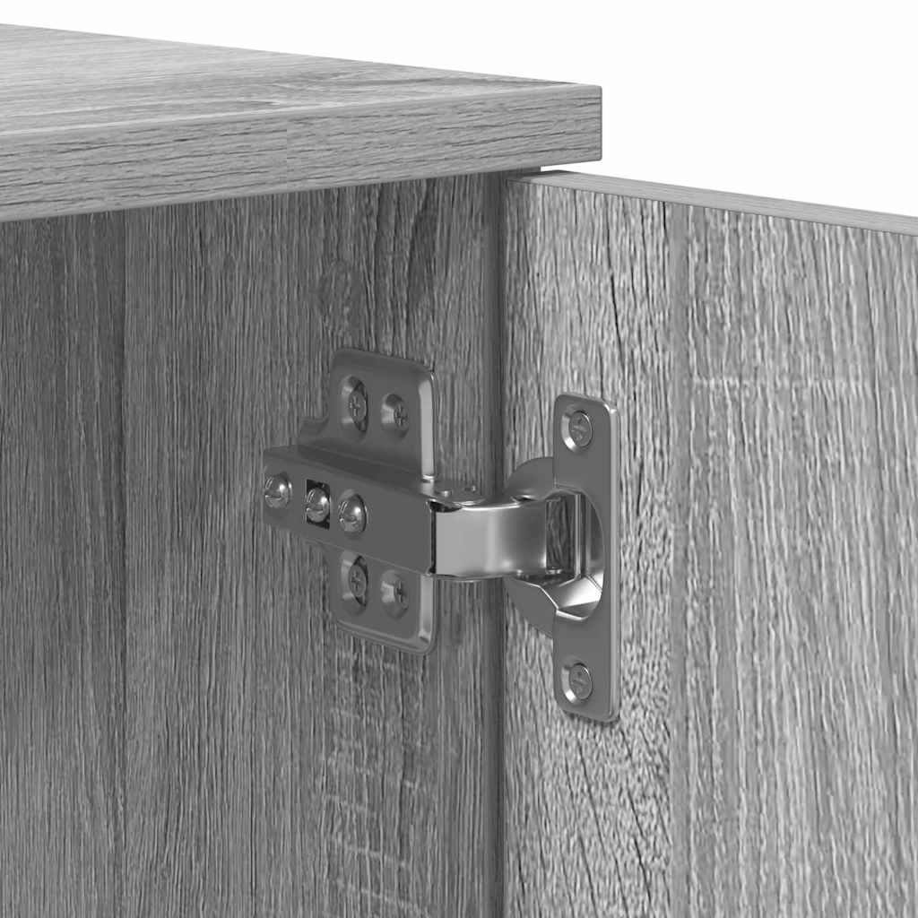 Bed Frame with Drawer Grey Sonoma 80 x 200 cm Engineered Wood