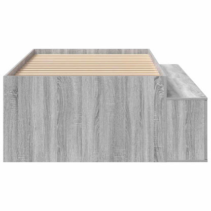 Bed Frame with Drawer Grey Sonoma 80 x 200 cm Engineered Wood