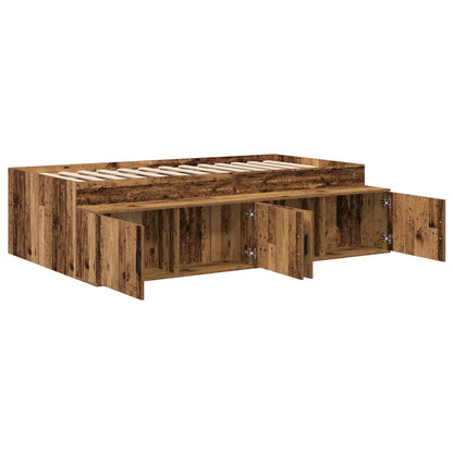 Bed Frame with Drawer Old Wood 80 x 200 cm Engineered Wood