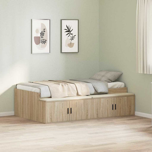 Bed Frame with Drawer Sonoma Oak 90 x 190 cm Engineered Wood