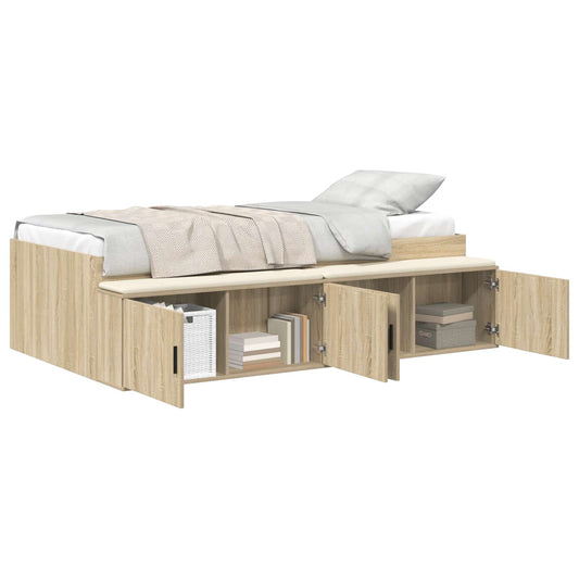 Bed Frame with Drawer Sonoma Oak 90 x 190 cm Engineered Wood