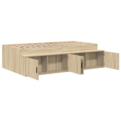 Bed Frame with Drawer Sonoma Oak 90 x 190 cm Engineered Wood