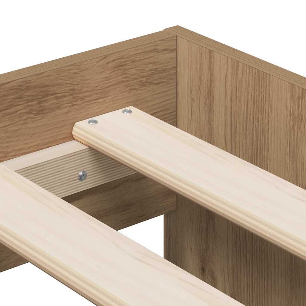 Bed Frame with Drawer Artisan Oak 90 x 190 cm Engineered Wood