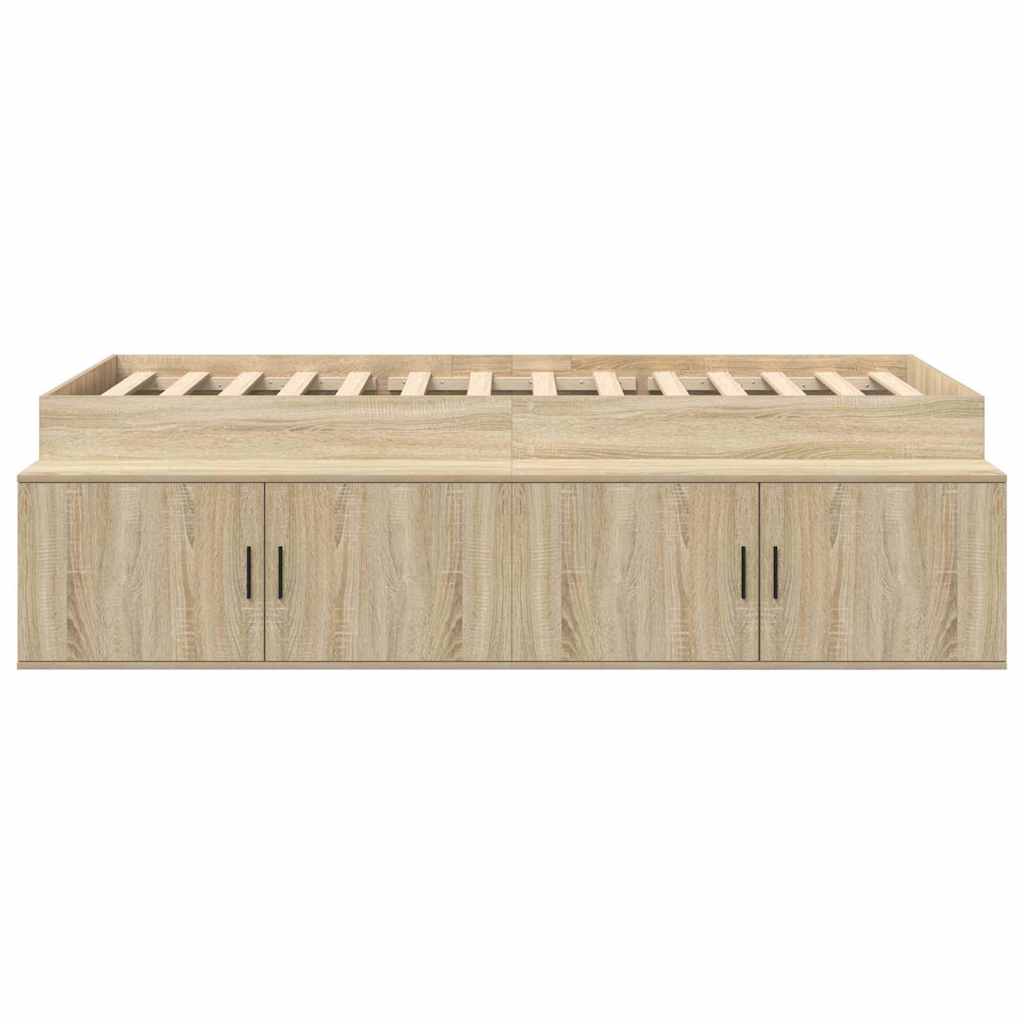 Bed Frame with Drawer Sonoma Oak 70 x 190 cm Engineered Wood