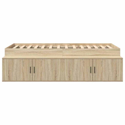Bed Frame with Drawer Sonoma Oak 70 x 190 cm Engineered Wood