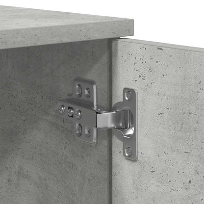Bed Frame with Drawer Concrete Grey 70 x 190 cm Engineered Wood