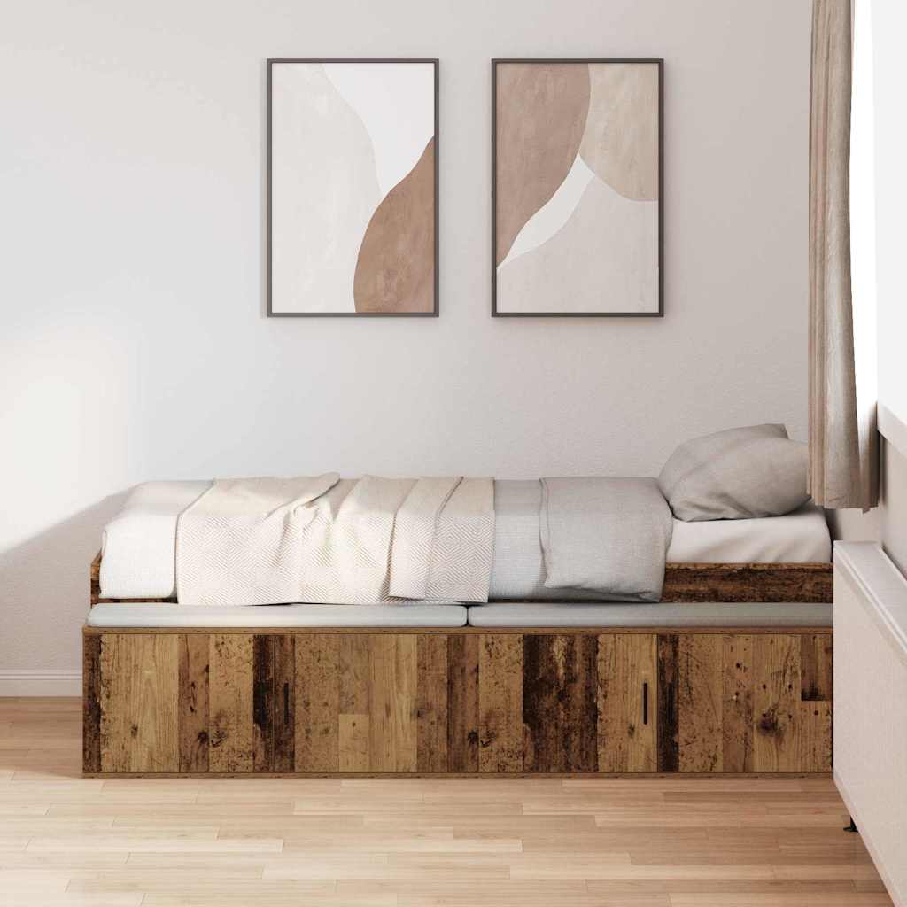Bed Frame with Drawer Artisan Oak 70 x 190 cm Engineered Wood