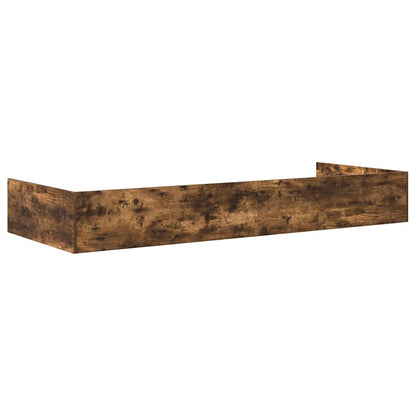 Bed Frame with Drawer Smoked Oak 100 x 200 cm Engineered Wood