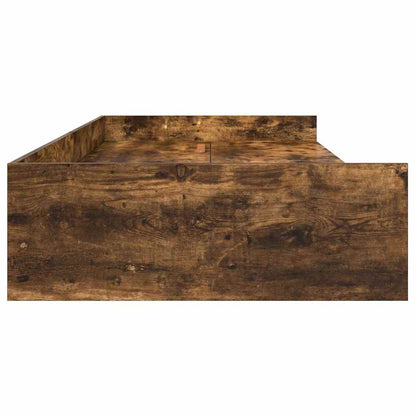 Bed Frame with Drawer Smoked Oak 100 x 200 cm Engineered Wood