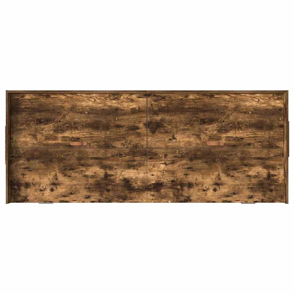 Bed Frame with Drawer Smoked Oak 100 x 200 cm Engineered Wood