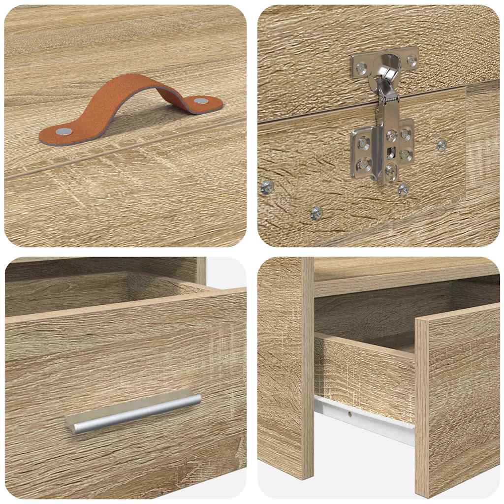 Bed Frame with Drawer Sonoma Oak 80 x 200 cm Engineered Wood