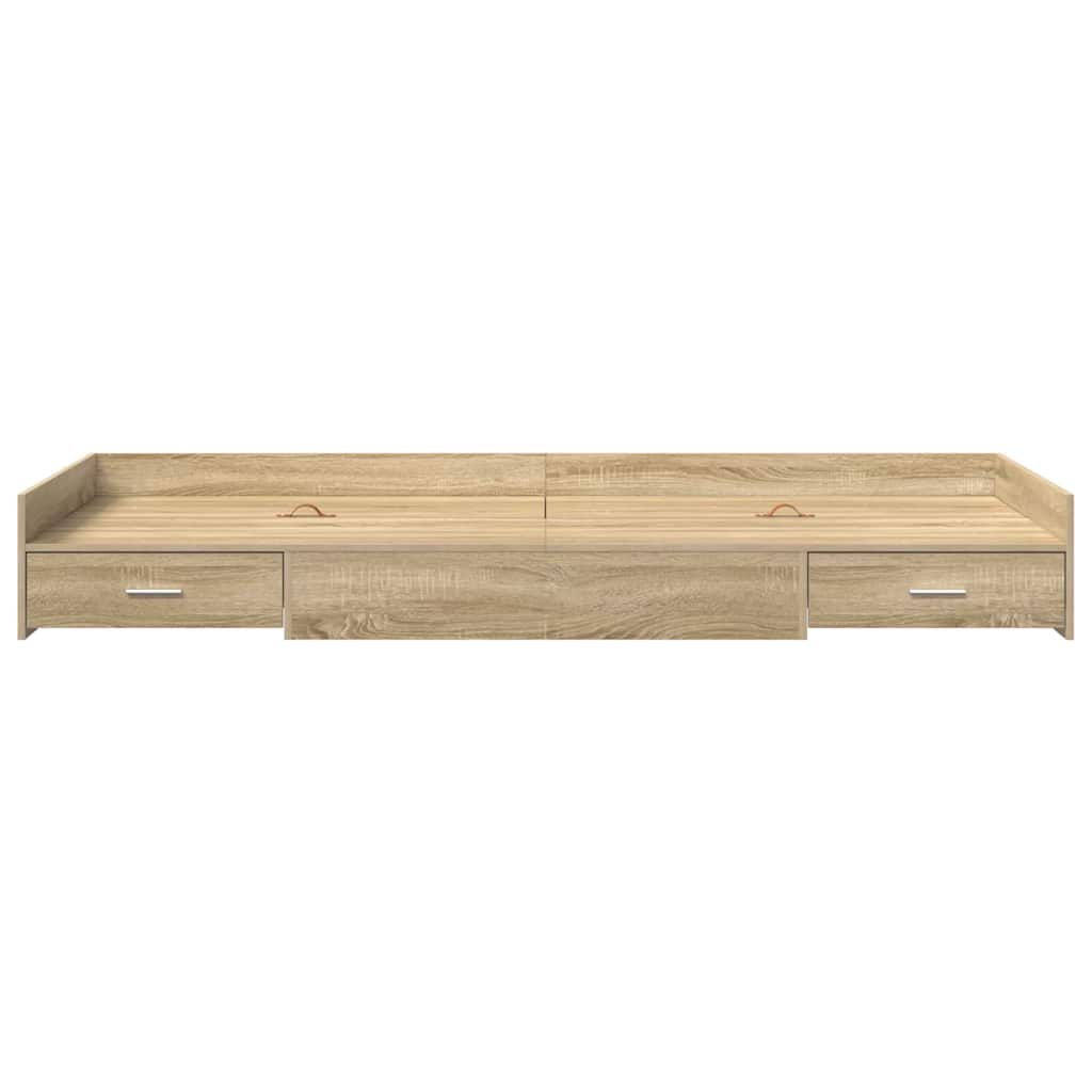 Bed Frame with Drawer Sonoma Oak 80 x 200 cm Engineered Wood