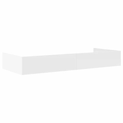 Bed Frame with Drawer White 90 x 190 cm Engineered Wood