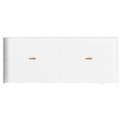 Bed Frame with Drawer White 90 x 190 cm Engineered Wood