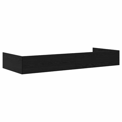 Bed Frame with Drawer Black Oak 90 x 190 cm Engineered Wood