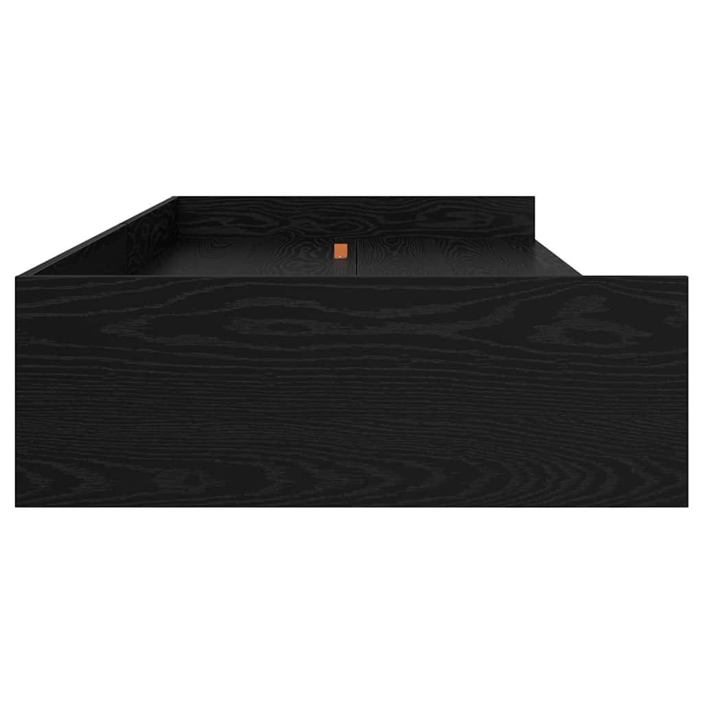 Bed Frame with Drawer Black Oak 90 x 190 cm Engineered Wood