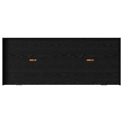 Bed Frame with Drawer Black Oak 90 x 190 cm Engineered Wood