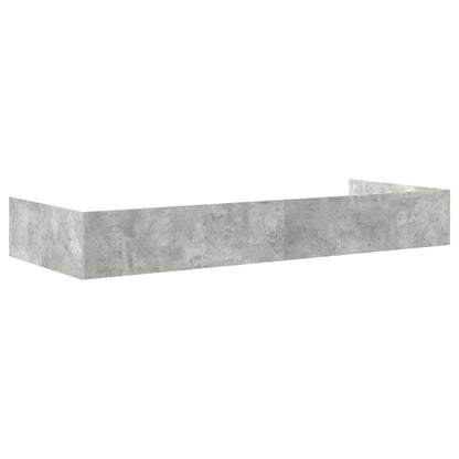 Bed Frame with Drawer Concrete Grey 90 x 190 cm Engineered Wood